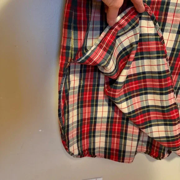The Great Sleep Red Plaid Sleep Dress Nightgown Maxi Dress Long Sleeve SZ 2 M
